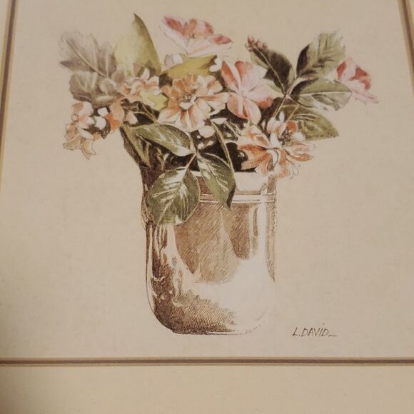 EUC Beautiful Silver Metallic Square Sketched Art - Picture 2 of 5